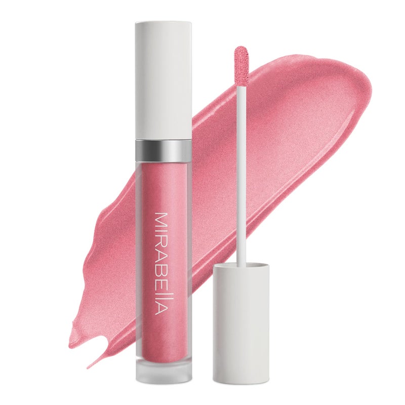 Mirabella  Luxe Advanced Formula Lip Gloss NonSticky Hydrating Lip Glosses with Vegan Lanolin Jojoba Oil  Vitamin E LongLasting  CrueltyFree Makeup Posh Rosy Pink
